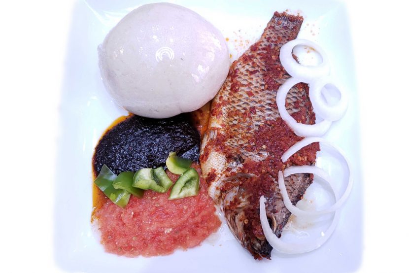 Banku with Tilapia