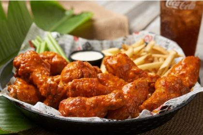 Chicken Wings with French Fries