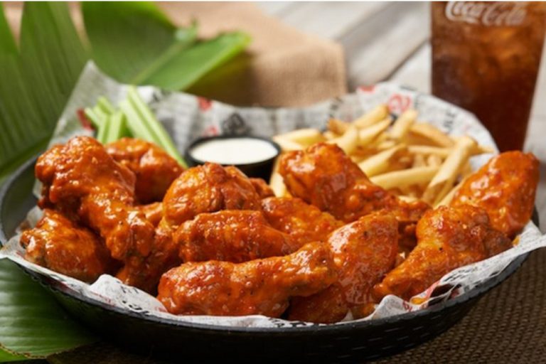 Chicken Wings with French Fries