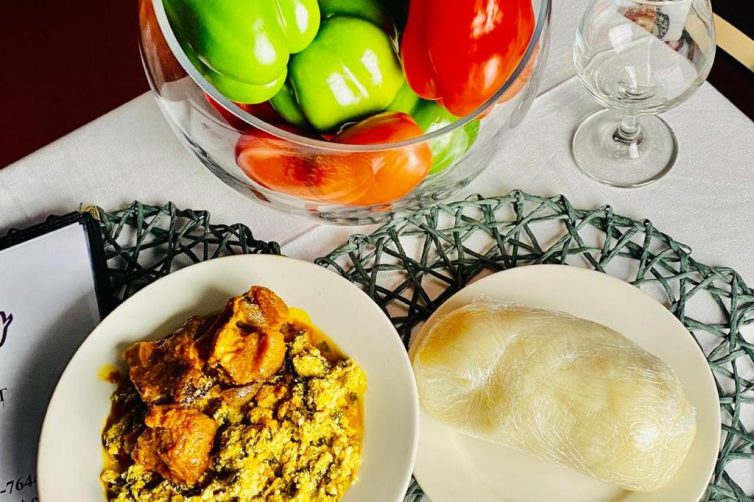 Nigerian Egusi Soup with FuFu